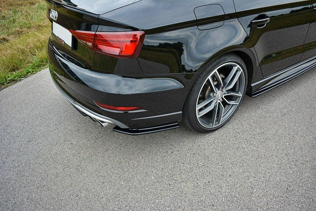 MAXTON DESIGN REAR SIDE SPLITTERS AUDI S3 / A3 S-LINE 8V FL SEDAN