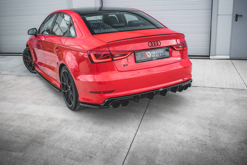 MAXTON DESIGN REAR SIDE SPLITTERS AUDI S3 SEDAN 8V (set for Maxton valance)