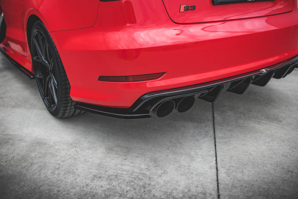 MAXTON DESIGN REAR SIDE SPLITTERS AUDI S3 SEDAN 8V (set for Maxton valance)