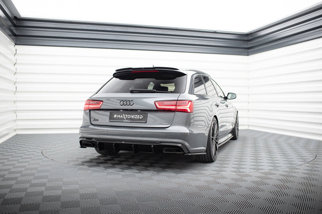 MAXTON DESIGN REAR SIDE SPLITTERS AUDI S6 / A6 S-LINE C7 FL (set for Maxton valance)