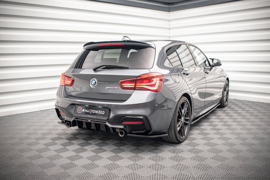 MAXTON DESIGN REAR SIDE SPLITTERS BMW 1 F20 FACELIFT M-POWER (set for Maxton valance)