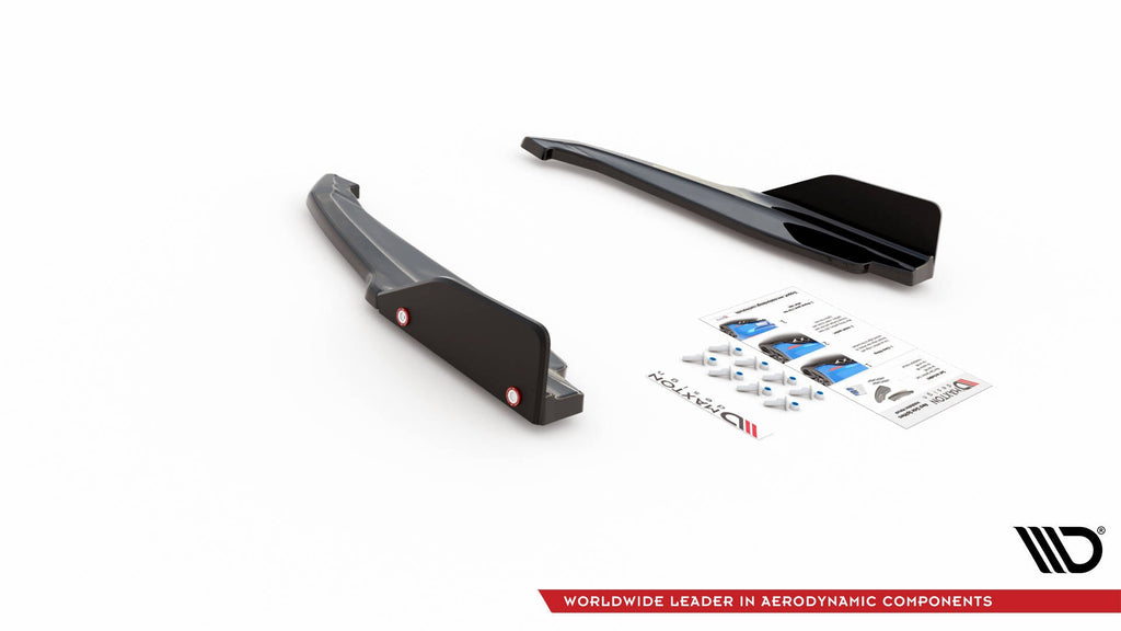 MAXTON DESIGN REAR SIDE SPLITTERS + FLAPS V.1 BMW M8 GRAN COUPE F93