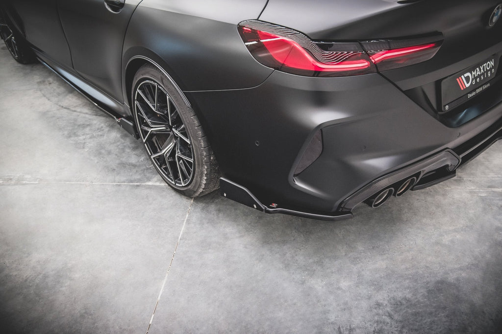 MAXTON DESIGN REAR SIDE SPLITTERS + FLAPS V.1 BMW M8 GRAN COUPE F93