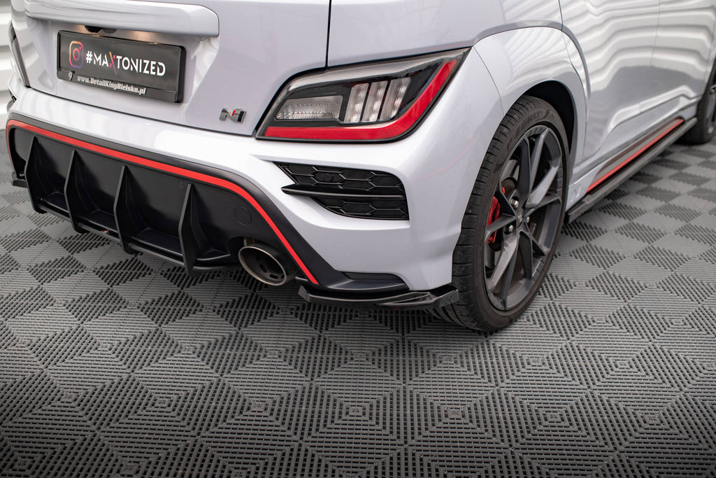 MAXTON DESIGN REAR SIDE SPLITTERS V.1 HYUNDAI KONA MK1