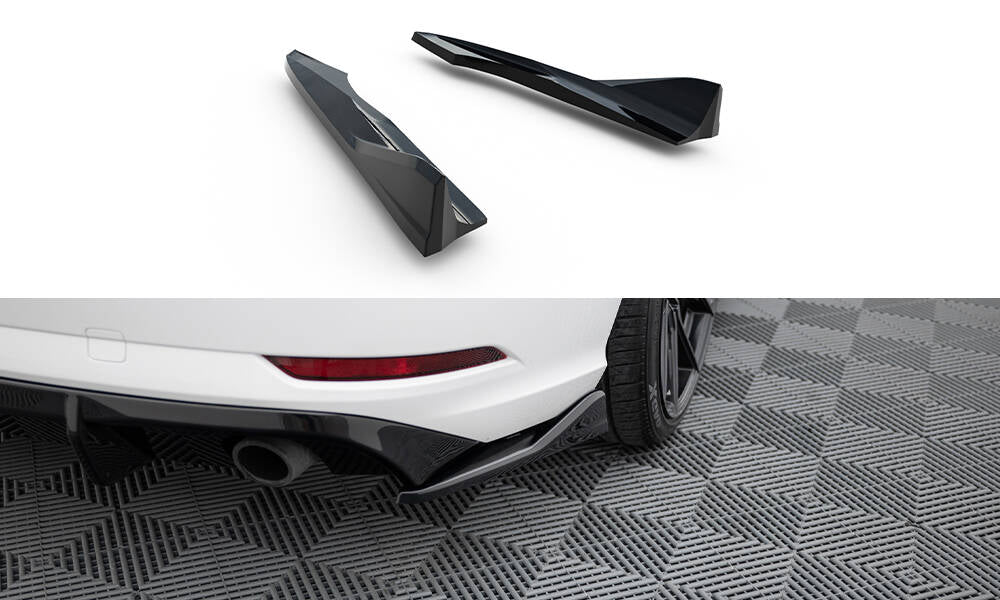 MAXTON DESIGN Rear Side Splitters V.2 Audi A3 Sedan 8V Facelift (SET FOR MAXTON VALANCE)
