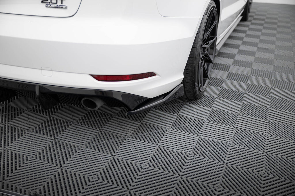 MAXTON DESIGN Rear Side Splitters V.2 Audi A3 Sedan 8V Facelift (SET FOR MAXTON VALANCE)