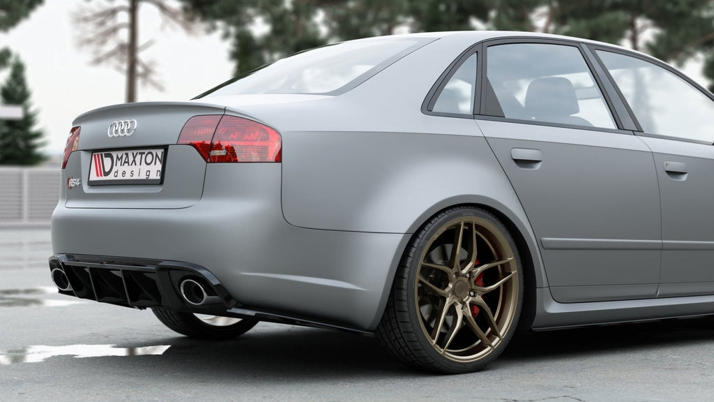 MAXTON DESIGN REAR SIDE SPLITTERS V.2 AUDI RS4 SEDAN B7 (set for Maxton valance)