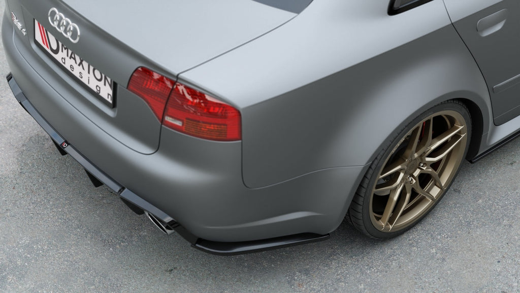 MAXTON DESIGN REAR SIDE SPLITTERS V.2 AUDI RS4 SEDAN B7 (set for Maxton valance)