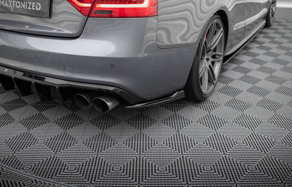 MAXTON DESIGN REAR SIDE SPLITTERS V.2 AUDI S5 COUPE 8T FACELIFT (set for Maxton valance)