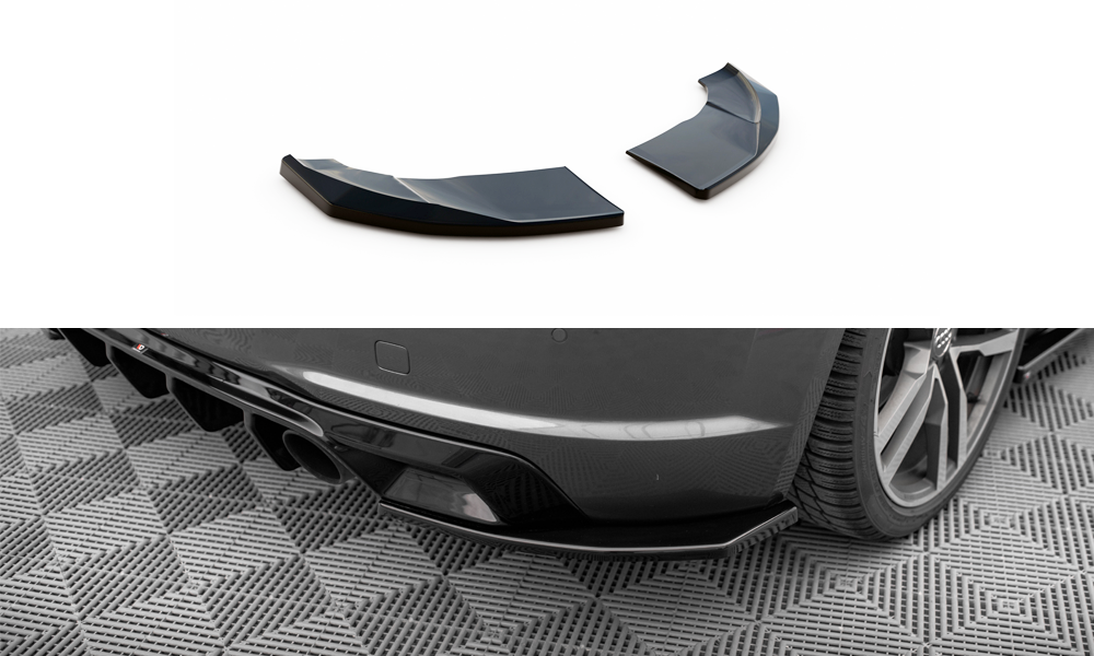MAXTON DESIGN Rear Side Splitters V.2 Audi TT S-Line 8S (set for Maxton valance)