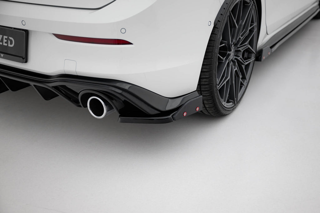 MAXTON DESIGN REAR SIDE SPLITTERS + FLAPS V.2 VOLKSWAGEN GOLF 8 GTI