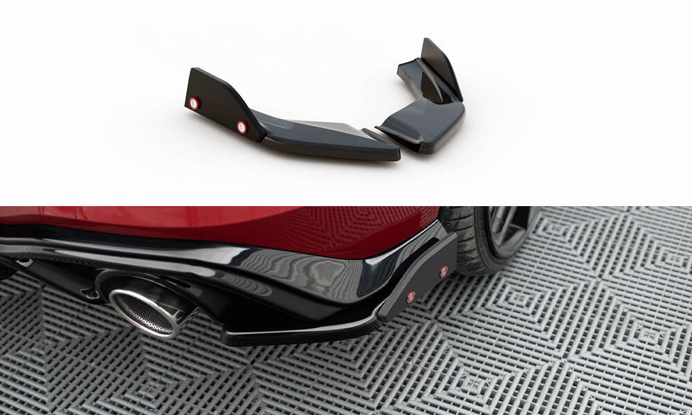 MAXTON DESIGN REAR SIDE SPLITTERS + FLAPS V.2 VOLKSWAGEN GOLF 8 GTI