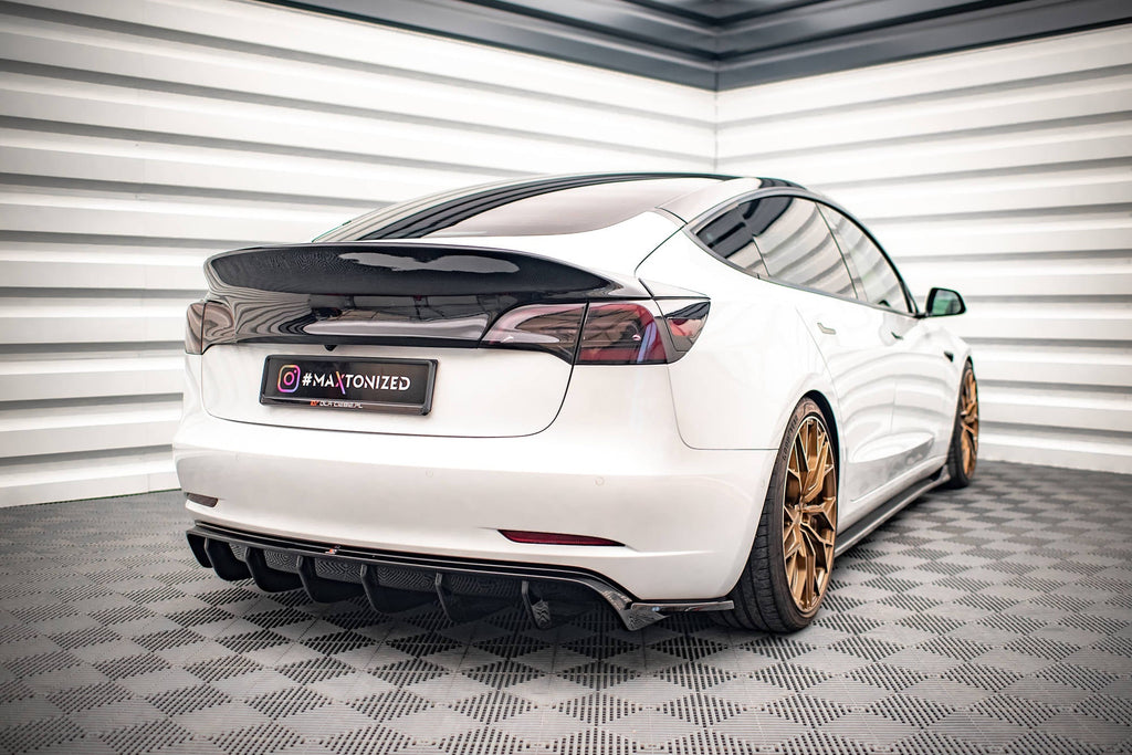 MAXTON DESIGN REAR SIDE SPLITTERS V.2 TESLA MODEL 3 (set for Maxton valance V.2)