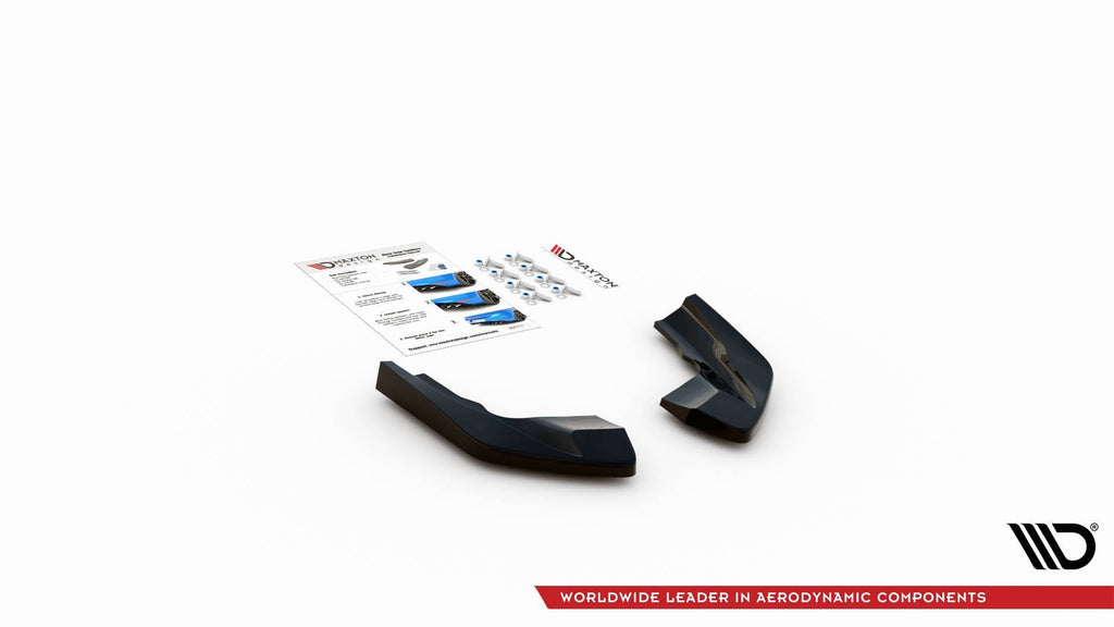 MAXTON DESIGN REAR SIDE SPLITTERS V.2 FOR VOLKSWAGEN GOLF R MK8