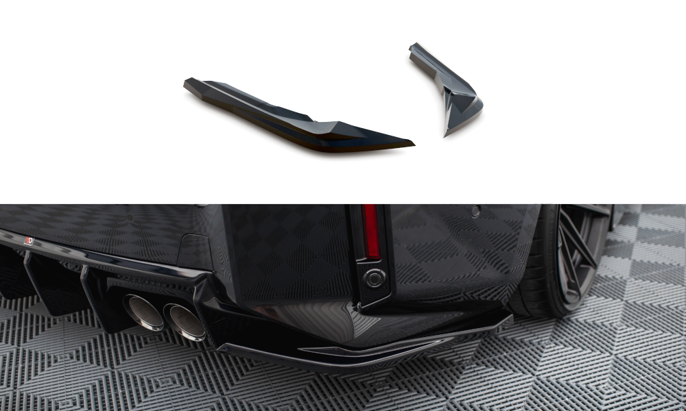 MAXTON DESIGN REAR SIDE SPLITTERS V.3 BMW M2 G87 (set for Maxton valance V.1)