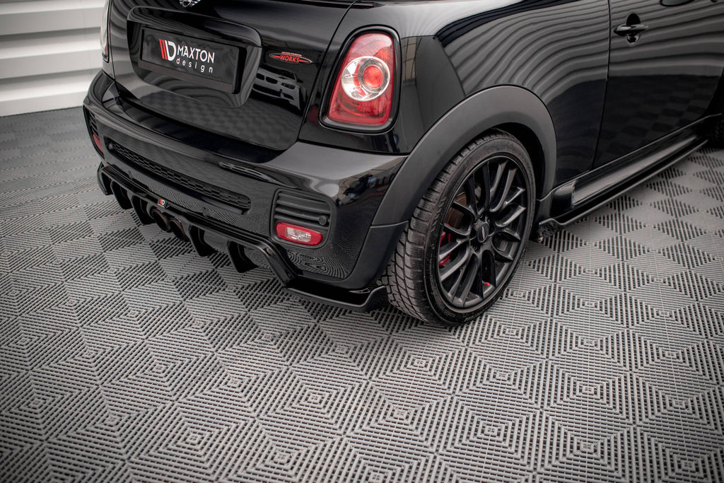 MAXTON DESIGN REAR SIDE SPLITTERS V.3 MINI COOPER JOHN COOPER WORKS R56 (VALANCE SET)