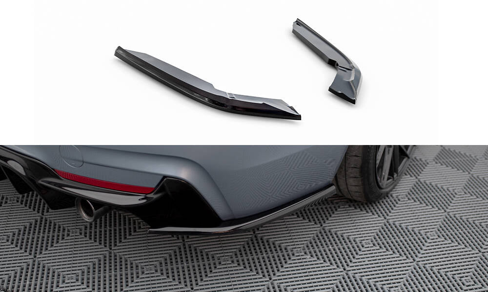 MAXTON DESIGN REAR SIDE SPLITTERS V.4 BMW 4 COUPE M-PACK F32 (set for Maxton valance)