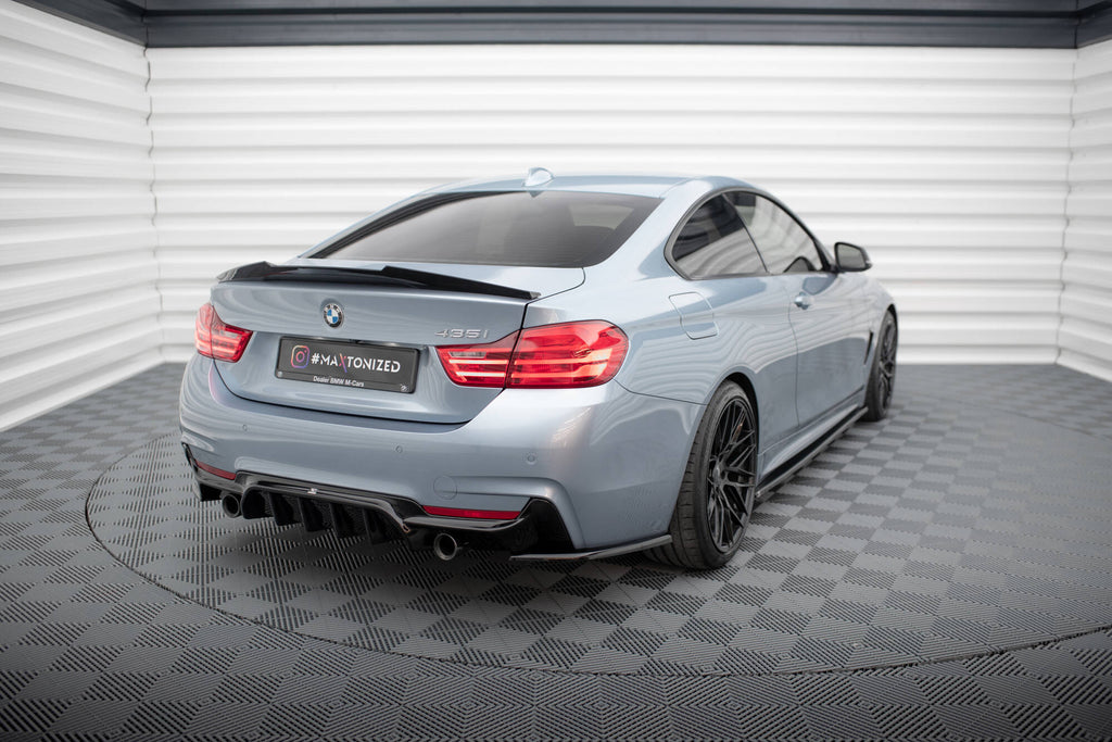 MAXTON DESIGN REAR SIDE SPLITTERS V.4 BMW 4 COUPE M-PACK F32 (set for Maxton valance)