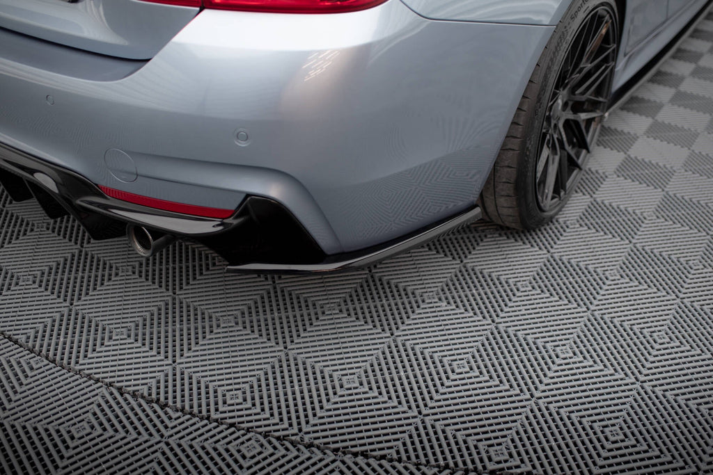 MAXTON DESIGN REAR SIDE SPLITTERS V.4 BMW 4 COUPE M-PACK F32 (set for Maxton valance)