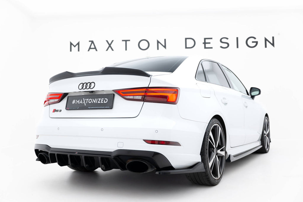 MAXTON DESIGN Rear Side Splitters V.5 Audi RS3 Sedan 8V Facelift (set for Maxton valance V.2)