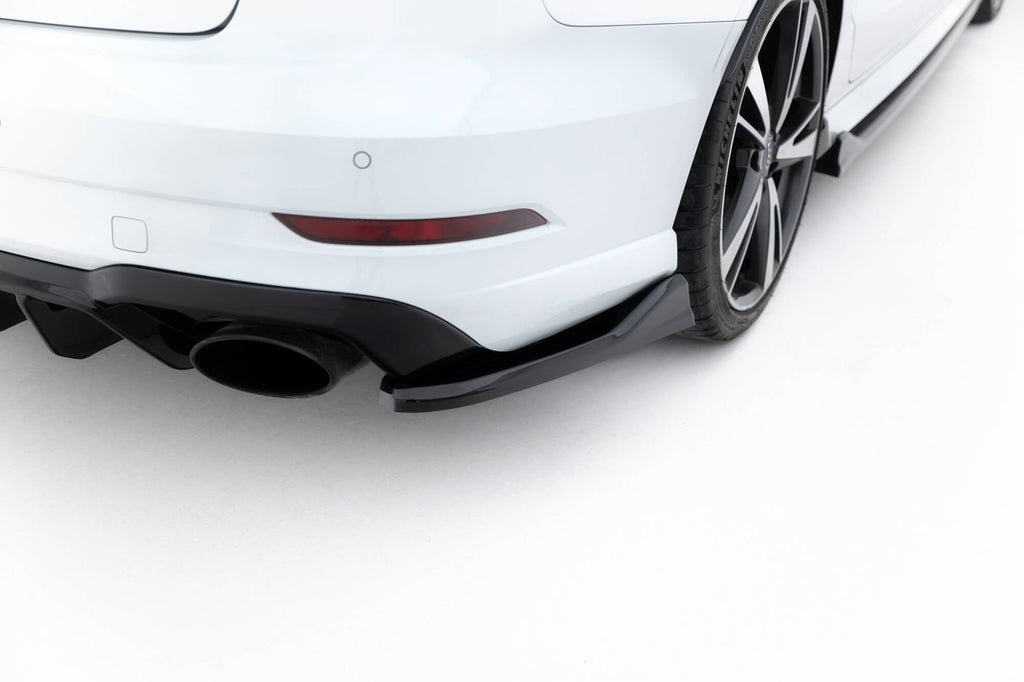 MAXTON DESIGN Rear Side Splitters V.5 Audi RS3 Sedan 8V Facelift (set for Maxton valance V.2)