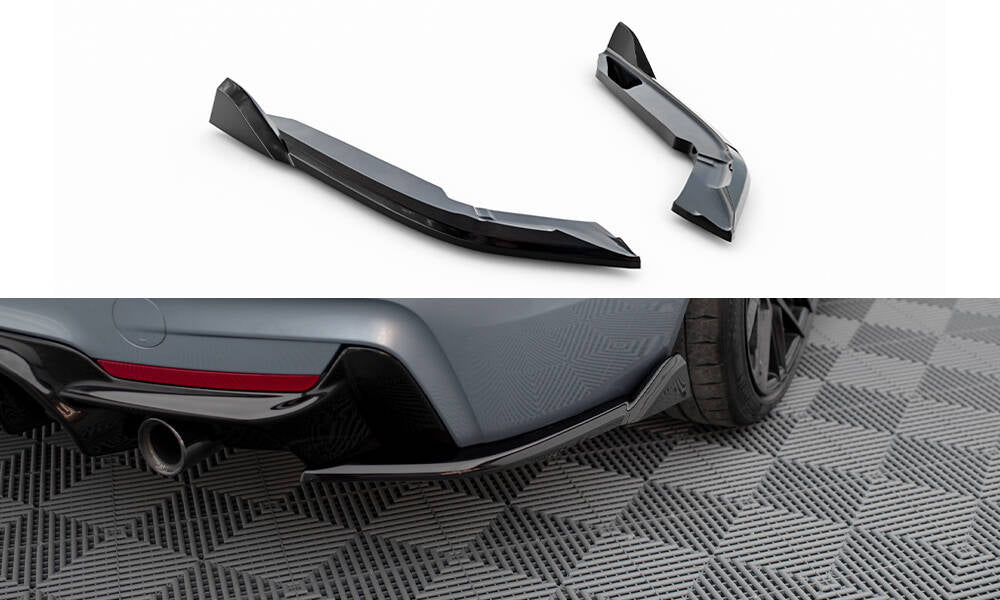 MAXTON DESIGN REAR SIDE SPLITTERS V.5 BMW 4 COUPE M-PACK F32 (set for Maxton valance)