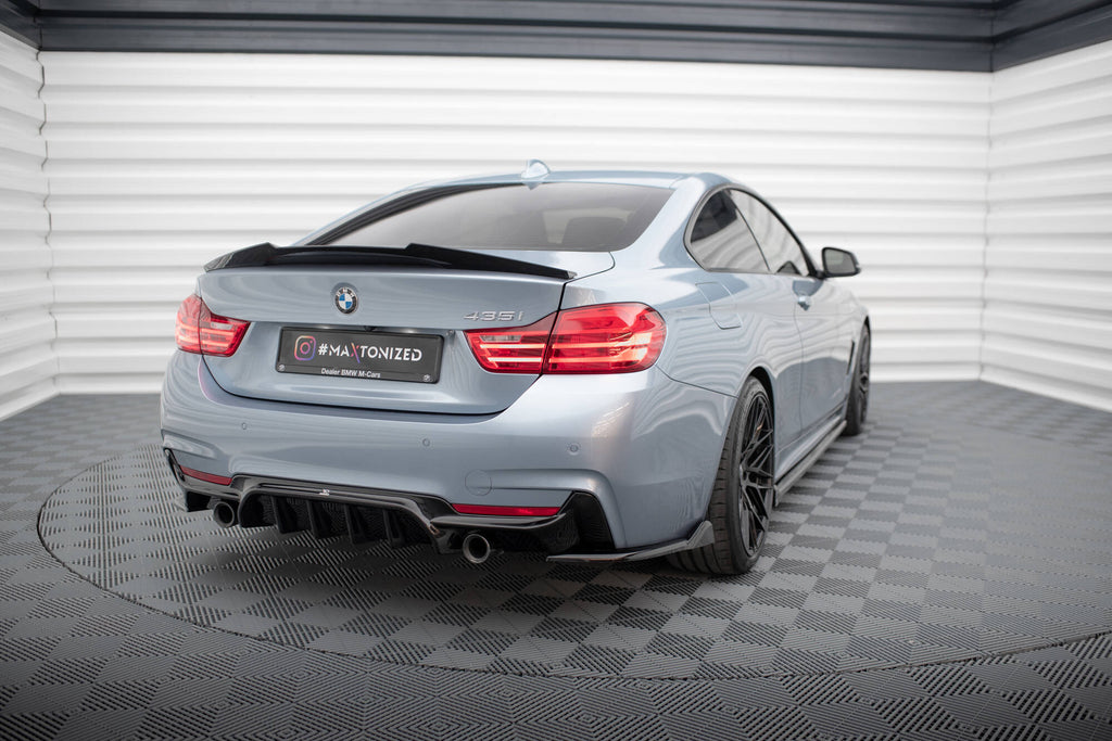 MAXTON DESIGN REAR SIDE SPLITTERS V.5 BMW 4 COUPE M-PACK F32 (set for Maxton valance)