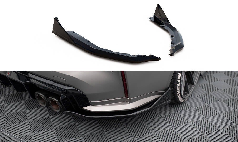 MAXTON DESIGN Rear Side Splitters V.5 (set for Maxton valance v.1) BMW M4 G82