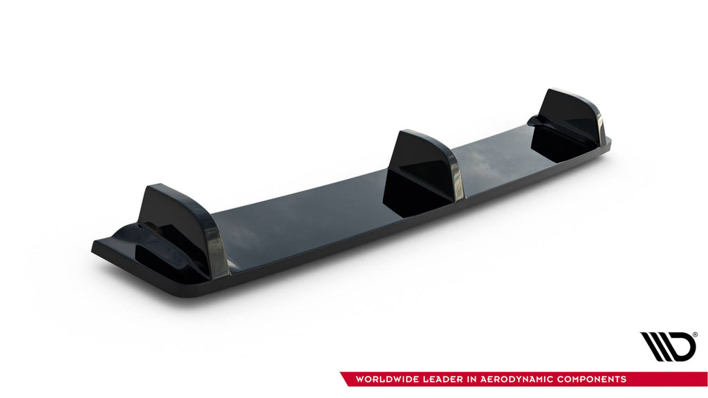 MAXTON DESIGN CENTRAL REAR SPLITTER VW GOLF VII R (WITH VERTICAL BARS)