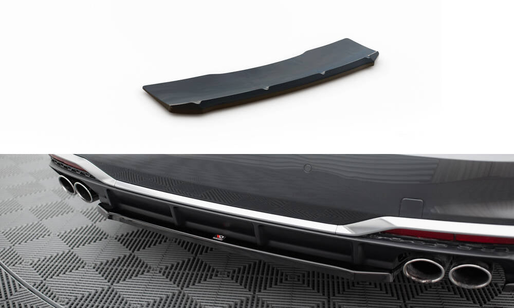 MAXTON DESIGN CENTRAL REAR SPLITTER FOR AUDI S5 SPORTBACK F5 FACELIFT