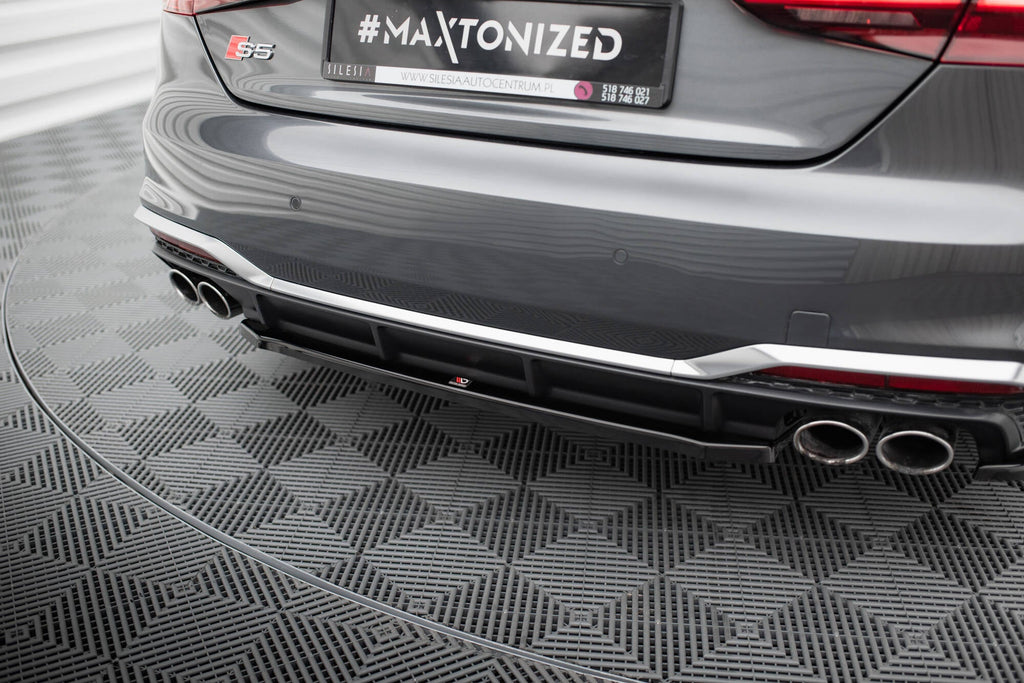 MAXTON DESIGN CENTRAL REAR SPLITTER FOR AUDI S5 SPORTBACK F5 FACELIFT