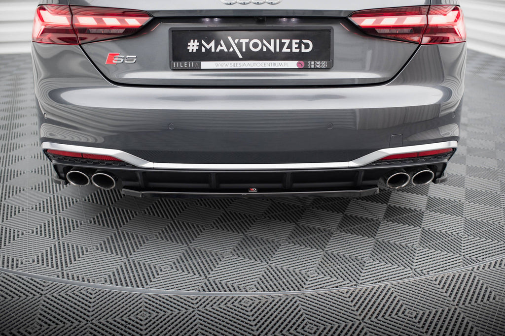 MAXTON DESIGN CENTRAL REAR SPLITTER FOR AUDI S5 SPORTBACK F5 FACELIFT