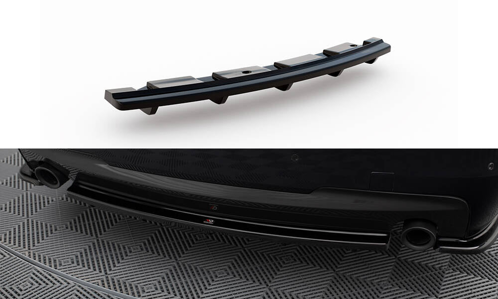 MAXTON DESIGN CENTRAL REAR SPLITTER BMW 5 F11 M-PACK (FITS TWO SINGLE EXHAUST ENDS)