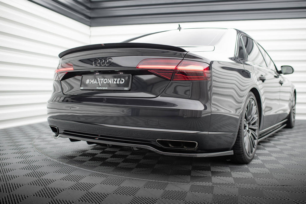 MAXTON DESIGN CENTRAL REAR SPLITTER (WITH VERTICAL BARS) AUDI A8 D4 FACELIFT
