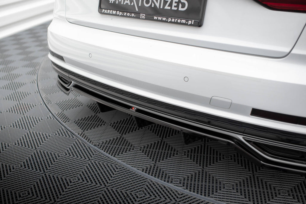 MAXTON DESIGN Rear Splitter (with vertical bars) Audi A8 S-Line D5