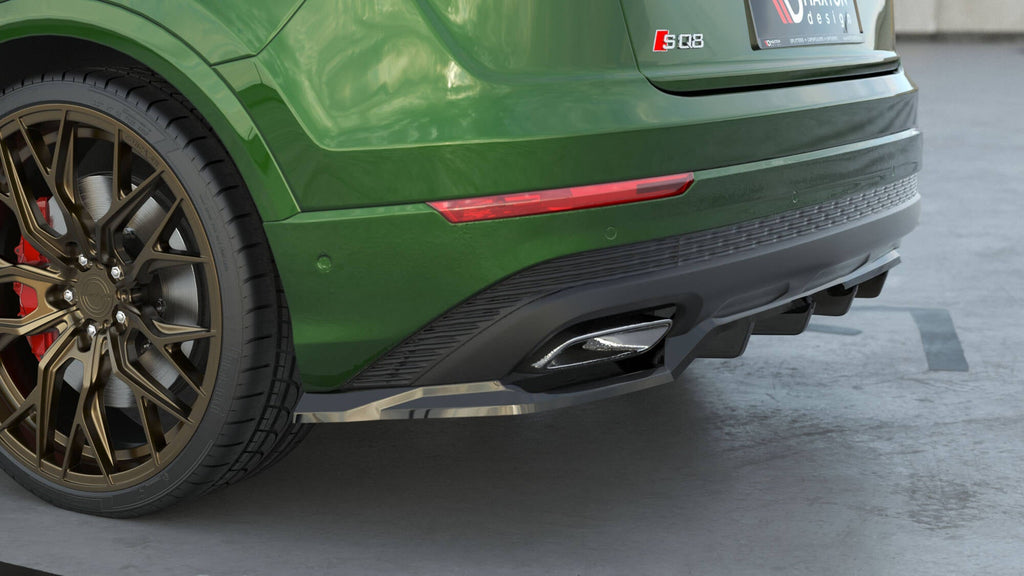 MAXTON DESIGN Rear Splitter (with vertical bars) Audi Q8 Mk1 Facelift