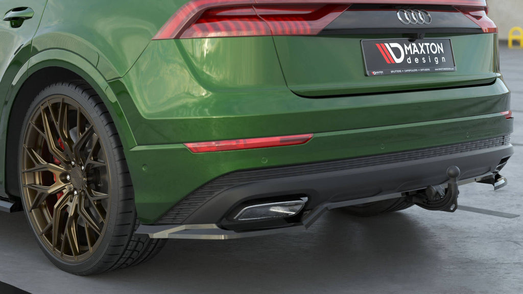 MAXTON DESIGN Rear Splitter (with vertical bars) Audi Q8 Mk1 Facelift