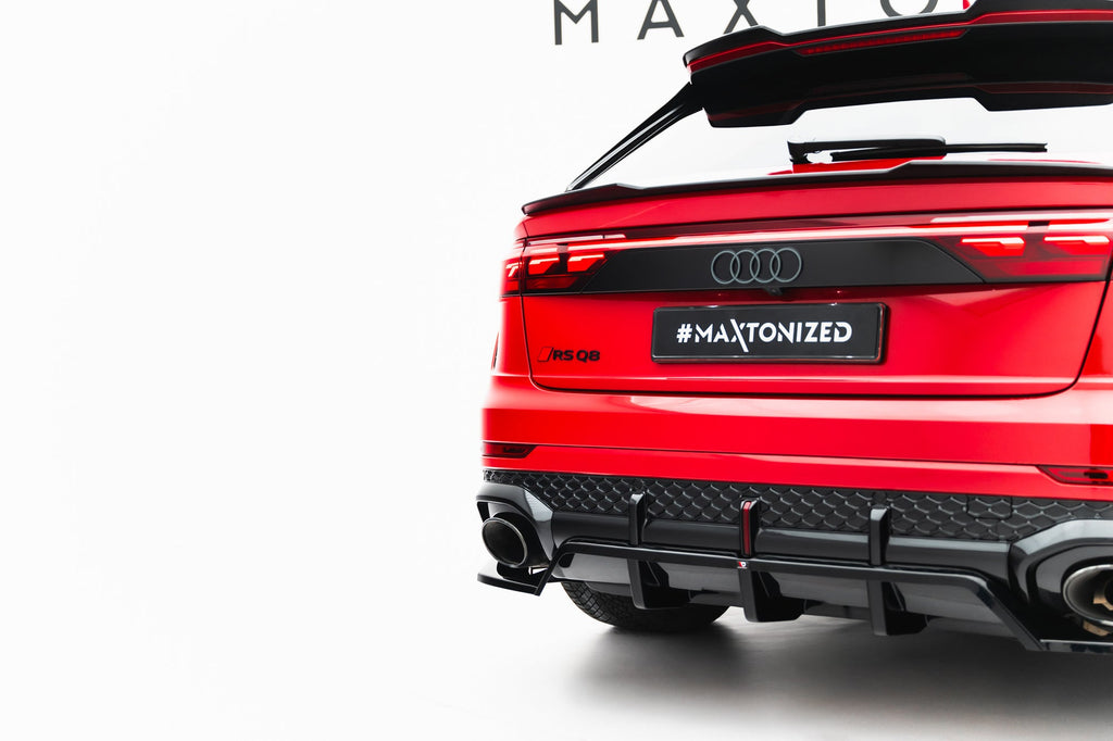 MAXTON DESIGN Rear Splitter (with vertical bars) Audi RSQ8 Mk1 Facelift