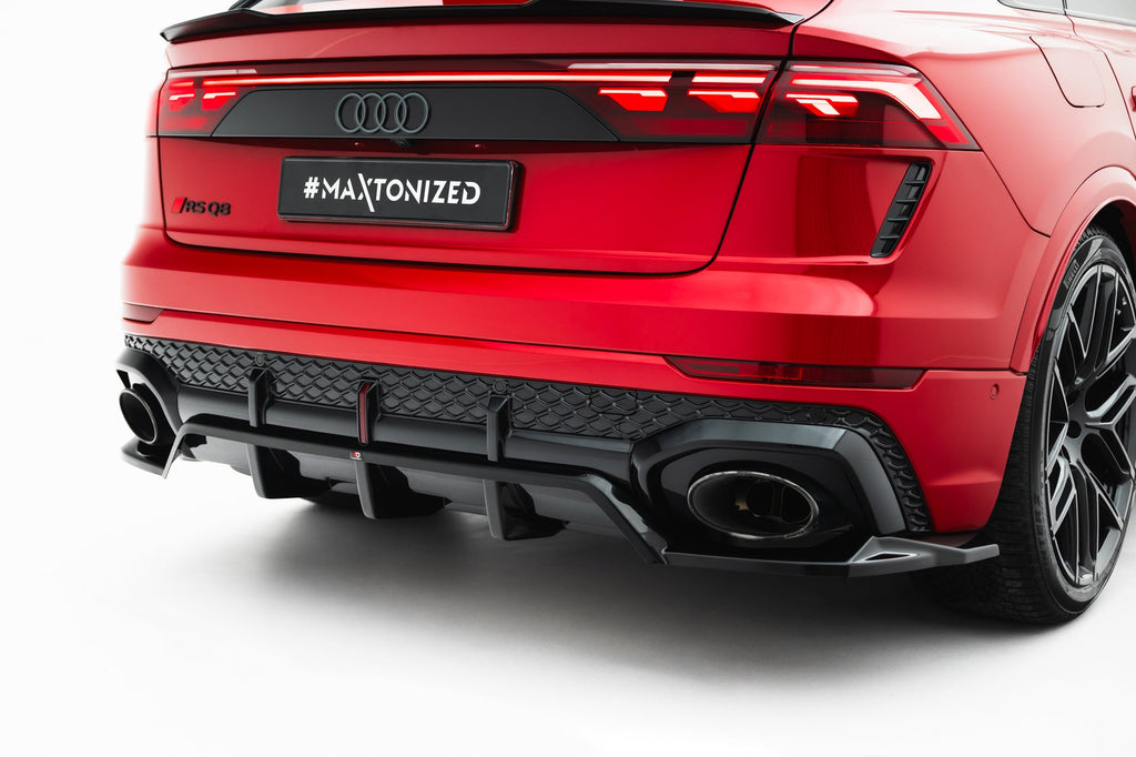 MAXTON DESIGN Rear Splitter (with vertical bars) Audi RSQ8 Mk1 Facelift