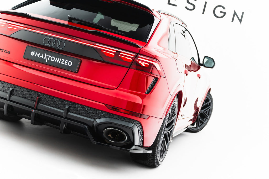 MAXTON DESIGN Rear Splitter (with vertical bars) Audi RSQ8 Mk1 Facelift