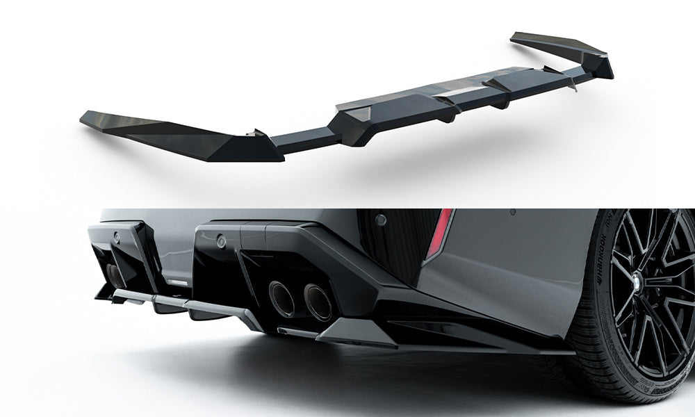 MAXTON DESIGN Rear Splitter (with vertical bars) BMW M5 Sedan / Touring G90