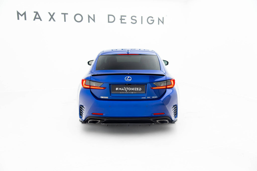 MAXTON DESIGN CENTRAL REAR SPLITTER (WITH VERTICAL BARS) LEXUS RC