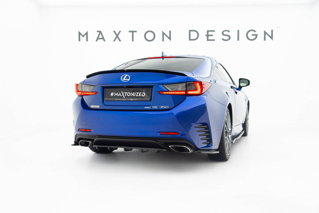 MAXTON DESIGN CENTRAL REAR SPLITTER (WITH VERTICAL BARS) LEXUS RC