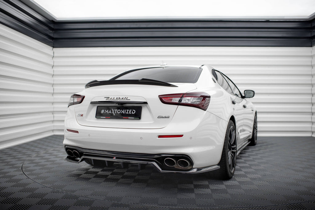 MAXTON DESIGN Rear Splitter (with vertical bars) Maserati Ghibli Mk3 Facelift