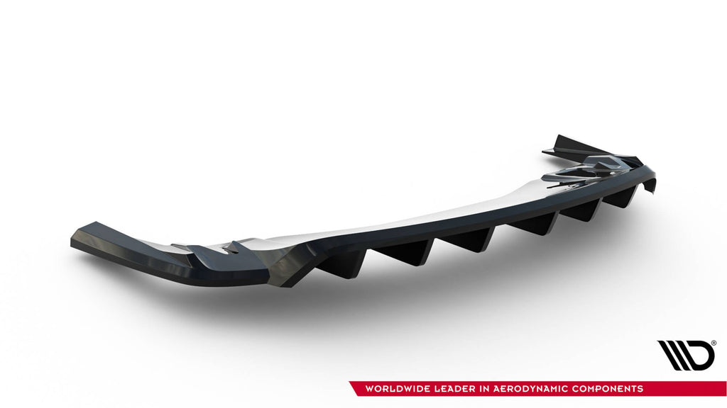 MAXTON DESIGN Rear Splitter (with vertical bars) Porsche Taycan Turbo S Mk1