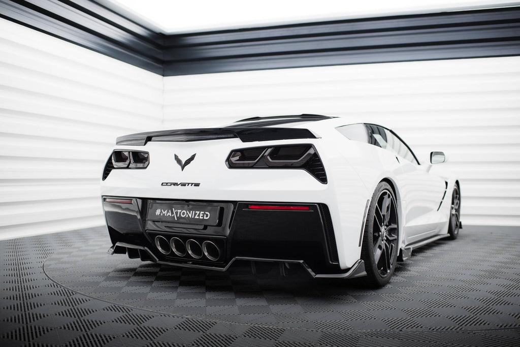 MAXTON DESIGN REAR SPLITTER (WITH VERTICAL BARS) + REAR SIDE SPLITTERS CHEVROLET CORVETTE C7