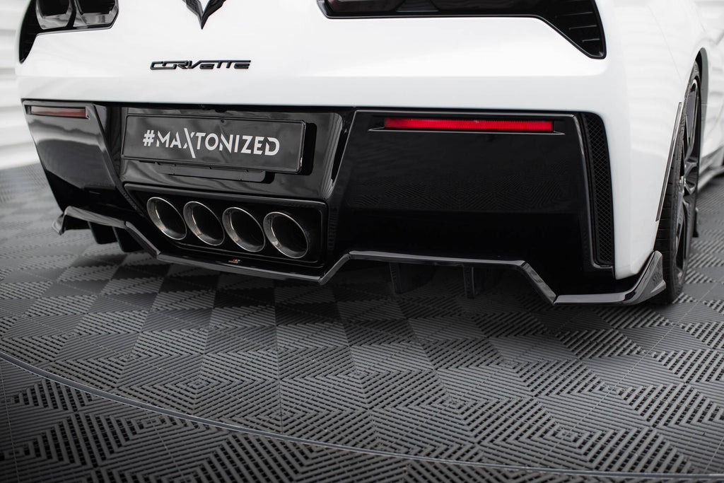 MAXTON DESIGN REAR SPLITTER (WITH VERTICAL BARS) + REAR SIDE SPLITTERS CHEVROLET CORVETTE C7