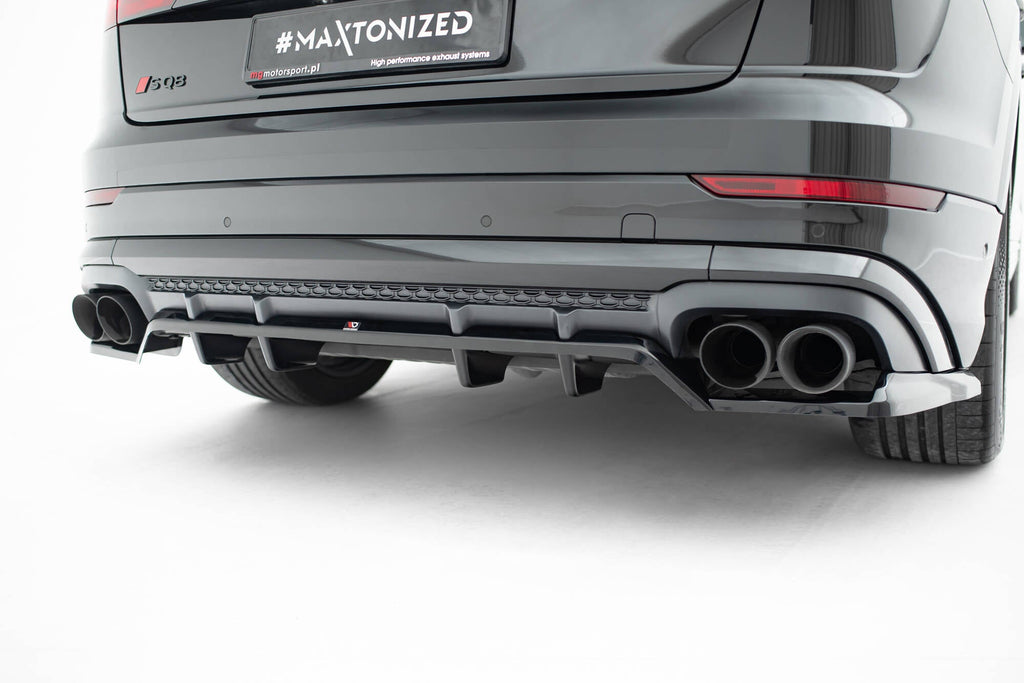 MAXTON DESIGN Rear Splitter (with vertical bars) V.2 Audi SQ8 / Q8 S-Line Mk1 Facelift