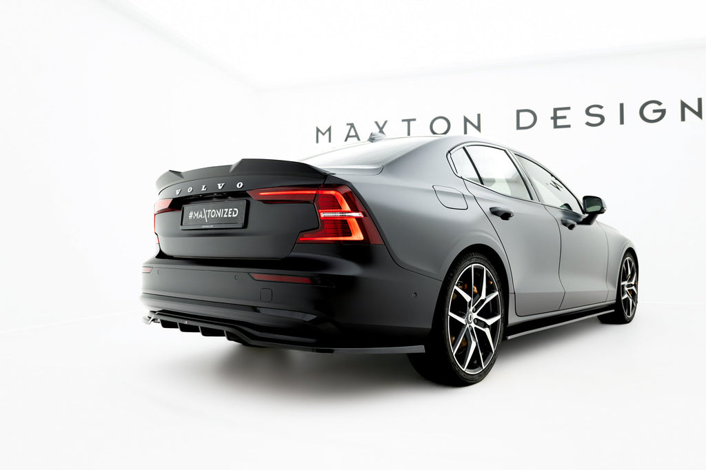 MAXTON DESIGN Rear Splitter (with vertical bars) Volvo S60/V60 R-Design Mk3 [MY2023-]