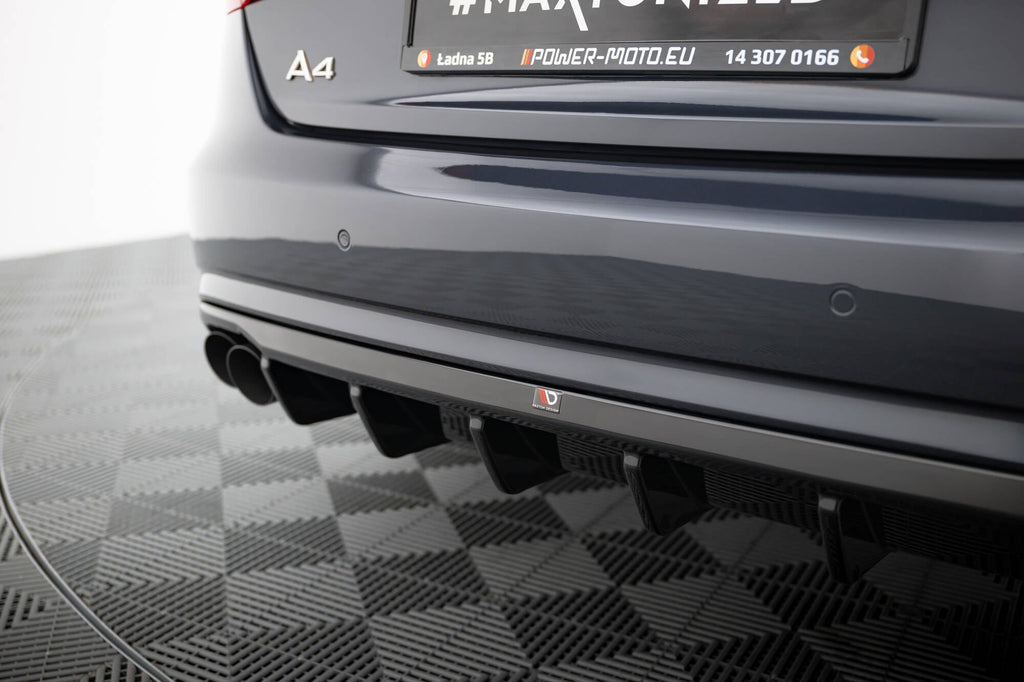 MAXTON DESIGN Rear Valance Audi A4 B8 Facelift (Single side dual exhaust version)